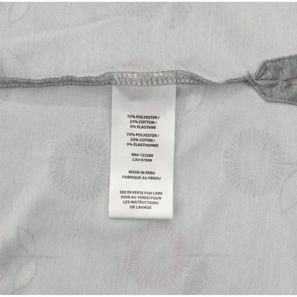 Travis Mathew Golf Polo Shirt Men's XL Gray Purple Blue Floral Pattern Spell Out - Picture 8 of 9